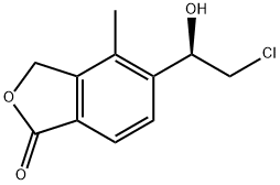 1(3H)-Isobenzofuranone, 5-[(1R)-2-chloro-1-hydroxyethyl]-4-methyl- Structure