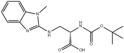 L-Alanine, N-[(1,1-dimethylethoxy)carbonyl]-3-[(1-methyl-1H-benzimidazol-2-yl)amino]- Structure