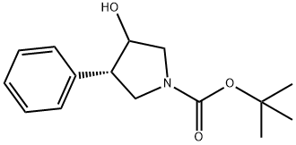 1-Pyrrolidinecarboxylic acid, 3-hydroxy-4-phenyl-, 1,1-dimethylethyl ester, (4S)- Structure