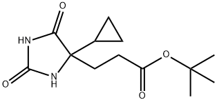 4-Imidazolidinepropanoic acid, 4-cyclopropyl-2,5-dioxo-, 1,1-dimethylethyl ester Structure