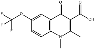 3-Quinolinecarboxylic acid, 1,4-dihydro-1,2-dimethyl-4-oxo-6-(trifluoromethoxy)- Structure