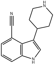 1H-Indole-4-carbonitrile, 3-(4-piperidinyl)- Structure