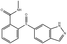 2-(1H-Indazol-6-ylsulfinyl)-N-methylbenzam Structure