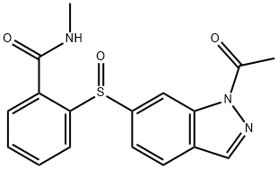 2-[(1-Acetyl-1H-indazol-6-yl)sulfinyl]-N-methylbenzamide Structure