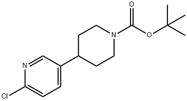 1-Piperidinecarboxylic acid, 4-(6-chloro-3-pyridinyl)-, 1,1-dimethylethyl ester Structure