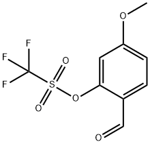 Methanesulfonic acid, 1,1,1-trifluoro-, 2-formyl-5-methoxyphenyl ester Structure