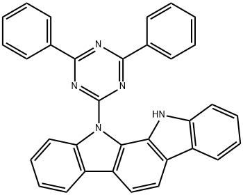 Indolo[2,3-a]carbazole, 11-(4,6-diphenyl-1,3,5-triazin-2-yl)-11,12-dihydro- Structure