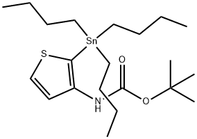 Carbamic acid, [2-(tributylstannyl)-3-thienyl]-, 1,1-dimethylethyl ester (9CI) Structure