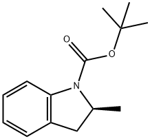 1H-Indole-1-carboxylic acid, 2,3-dihydro-2-methyl-, 1,1-dimethylethyl ester, (2S)- Structure