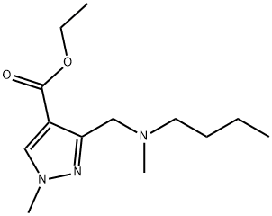 ethyl 3-{[butyl(methyl)amino]methyl}-1-methyl-1H-pyrazole-4-carboxylate Structure