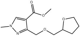 methyl 1-methyl-3-[(tetrahydrofuran-2-ylmethoxy)methyl]-1H-pyrazole-4-carboxylate Structure