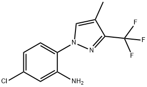 5-chloro-2-[4-methyl-3-(trifluoromethyl)-1H-pyrazol-1-yl]aniline Structure