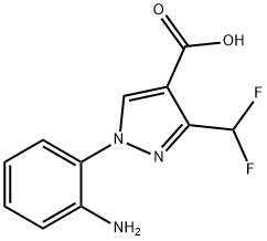 1-(2-aminophenyl)-3-(difluoromethyl)-1H-pyrazole-4-carboxylic acid Structure