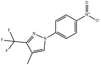 4-methyl-1-(4-nitrophenyl)-3-(trifluoromethyl)-1H-pyrazole Structure