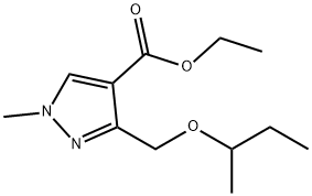 ethyl 3-(sec-butoxymethyl)-1-methyl-1H-pyrazole-4-carboxylate 구조식 이미지