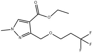 ethyl 1-methyl-3-[(3,3,3-trifluoropropoxy)methyl]-1H-pyrazole-4-carboxylate Structure