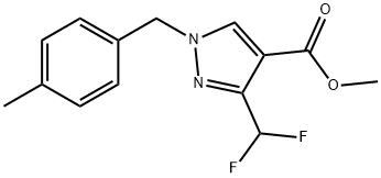 methyl 3-(difluoromethyl)-1-(4-methylbenzyl)-1H-pyrazole-4-carboxylate Structure