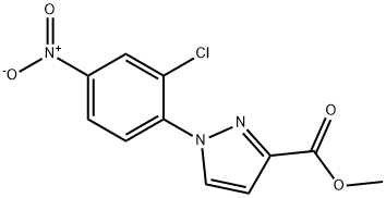 methyl 1-(2-chloro-4-nitrophenyl)-1H-pyrazole-3-carboxylate Structure