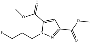 dimethyl 1-(3-fluoropropyl)-1H-pyrazole-3,5-dicarboxylate Structure