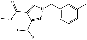 methyl 3-(difluoromethyl)-1-(3-methylbenzyl)-1H-pyrazole-4-carboxylate Structure