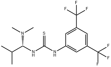 Thiourea, N-[3,5-bis(trifluoromethyl)phenyl]-N'-[(1S)-1-(dimethylamino)-2-methylpropyl]- Structure