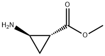 Cyclopropanecarboxylic acid, 2-amino-, methyl ester, (1R,2R)- Structure