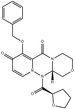 (S)-7-(benzyloxy)-12-((R)-tetrahydrofuran-2-carbonyl)-3,4,12,12a-tetrahydro-1H-[1,4]oxazino[3,4-c]pyrido[2,1-f][1,2,4]triazine-6,8-dione Structure