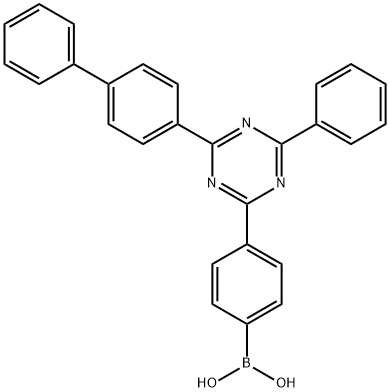 Boronic acid, B-[4-(4-[1,1'-biphenyl]-4-yl-6-phenyl-1,3,5-triazin-2-yl)phenyl]- Structure