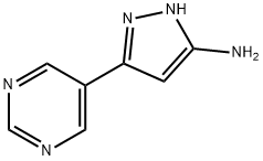 1H-Pyrazol-5-amine, 3-(5-pyrimidinyl)- Structure