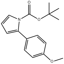 1H-Pyrrole-1-carboxylic acid, 2-(4-methoxyphenyl)-, 1,1-dimethylethyl ester 구조식 이미지