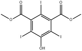 1,3-Benzenedicarboxylic acid, 5-hydroxy-2,4,6-triiodo-, 1,3-dimethyl ester Structure