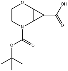 5-[(tert-butoxy)carbonyl]-2-oxa-5-azabicyclo[4.1.0]heptane-7-carboxylic acid Structure