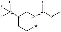 cis-4-Trifluoromethyl-piperidine-2-carboxylic acid methyl ester Structure