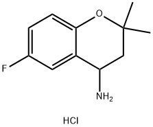 6-fluoro-2,2-dimethyl-3,4-dihydro-2h-1-benzopyran-4-amine hydrochloride Structure