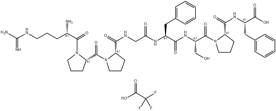 1-8-Bradykinin, mono(trifluoroacetate) (salt) (9CI) 구조식 이미지