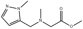 methyl N-methyl-N-[(1-methyl-1H-pyrazol-5-yl)methyl]glycinate Structure