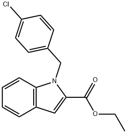 ethyl 1-(4-chlorobenzyl)-1H-indole-2-carboxylate Structure