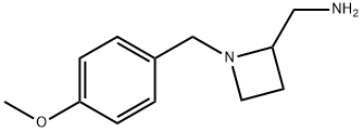 {1-[(4-methoxyphenyl)methyl]azetidin-2-yl}methanamine Structure