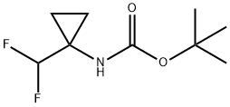 Carbamic acid, N-[1-(difluoromethyl)cyclopropyl]-, 1,1-dimethylethyl ester Structure