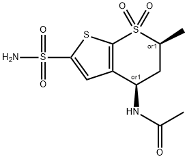 rac-cis N-Desethyl N-Acetyl Dorzolamide Structure