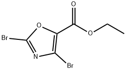 5-Oxazolecarboxylic acid, 2,4-dibromo-, ethyl ester Structure