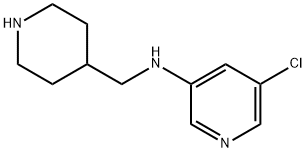 3-Pyridinamine, 5-chloro-N-(4-piperidinylmethyl)- 구조식 이미지