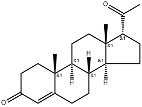 (17α)-프레그-4-엔-3,20-디온 구조식 이미지