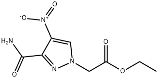 ethyl [3-(aminocarbonyl)-4-nitro-1H-pyrazol-1-yl]acetate Structure