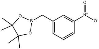 1,3,2-Dioxaborolane, 4,4,5,5-tetramethyl-2-[(3-nitrophenyl)methyl]- Structure