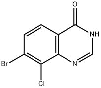 4(3H)-Quinazolinone, 7-bromo-8-chloro- Structure