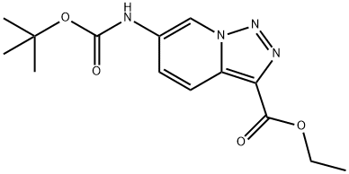 Ethyl 6-((Tert-Butoxycarbonyl)Amino)-[1,2,3]Triazolo[1,5-A]Pyridine-3-Carboxylate(WXC01292) 구조식 이미지