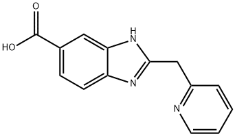 1H-Benzimidazole-6-carboxylic acid, 2-(2-pyridinylmethyl)- Structure