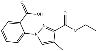 1H-Pyrazole-3-carboxylic acid, 1-(2-carboxyphenyl)-4-methyl-, 3-ethyl ester Structure