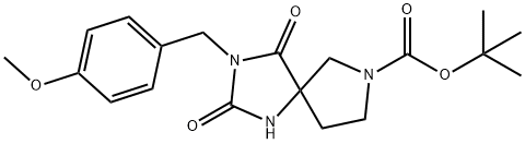 Tert-Butyl 3-(4-Methoxybenzyl)-2,4-Dioxo-1,3,7-Triazaspiro[4.4]Nonane-7-Carboxylate(WXC00867) 구조식 이미지